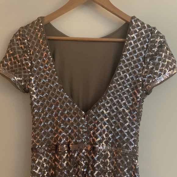 Aqua - belted sequin gown - Picture 8 of 10